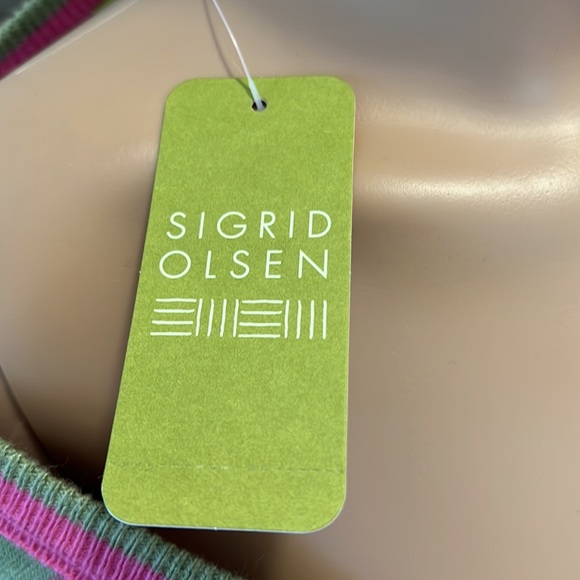 Sigrid Olsen Sweater with Belt Detail, great Colors for Spring, New with Tags - Picture 10 of 10